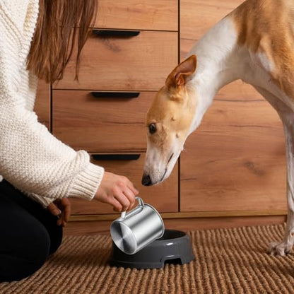 Dog Food Scoop 1.5 Cup,304 Stainless Steel Measuring Cups with Handle Pet Food Scoop Cup Measuring Scoop for Dogs, Cats, Birds & Rabbits – Ideal for Dry Food & Treats (1.5 Cup) - size: 1.5 cup