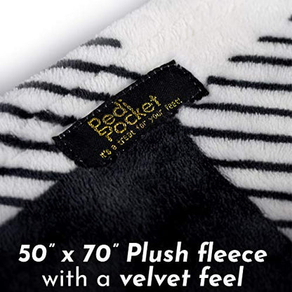 PediPocket Patented Foot Pocket Blanket – 50” x 70” with 20” Deep Foot Pocket, Plush Velvety Fleece Blanket, Everyday Luxurious Comfort, Machine Washable,Gift Idea – Pleasingly Plaid (Non-Electric) - color: Pleasingly Plaid