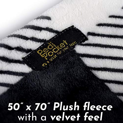 PediPocket Patented Foot Pocket Blanket – 50” x 70” with 20” Deep Foot Pocket, Plush Velvety Fleece Blanket, Everyday Luxurious Comfort, Machine Washable,Gift Idea – Pleasingly Plaid (Non-Electric) - color: Pleasingly Plaid