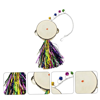 Toyvian Chicken Mirror Toy Double-Sided Stainless Steel Drum for Hens and Roosters Interactive PET Plaything for Coop and Backyard Fun