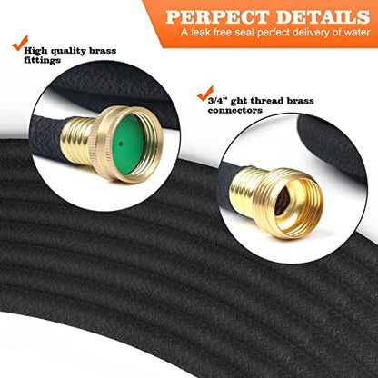 Soaker Hose 10 FT for Garden 1/2" Diameter Irrigation Hose Save 70% of Water Solid Brass Interface Eminently Suitable for Lawn and Garden Beds Cover - size: Brass 10FT