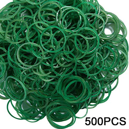 AMUU Rubber Bands size10 Green 1inch 500pcs Small Rubber Bands | Rubber Band for Office Supplies School Home Strong Elastic Band - color: Green-500pcs