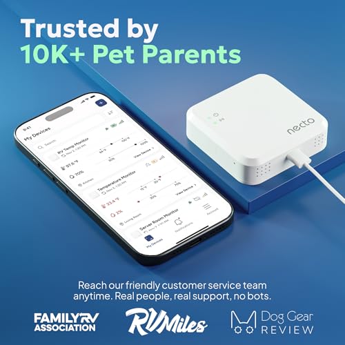 Cellular Temperature Monitor - Remote Power Failure Alarm & Humidity Sensor with Unlimited Alerts. Temp Monitoring System for RV Pet Safety, Vacation Home, Server Room. No Fees or WiFi Required