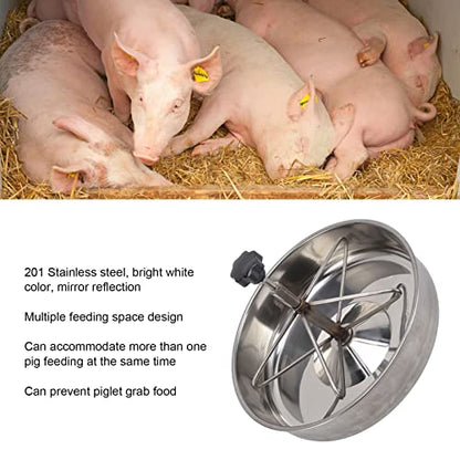 201 Stainless Steel Piglet Feeding Trough, Piglets with Word Material Faening Trough, Small Animal Feeder Suitable for Pig Farms(Large Size) - size: large size