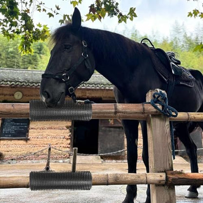 Brush Post for Horses | Itchy and Hair Moving - 2 Piece Horse Scraper for Livestock Equipment - for Livestock, Cows, Cattle, Dogs, Sheep, Farm, Stable, Barn, It is - size: L