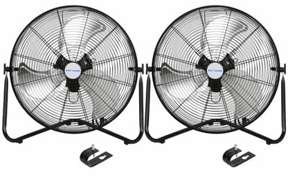 BILT HARD 20" High Velocity Floor Fan, 4600 CFM 3-Speed Industrial Shop Fan with Wall-Mounting System, Heavy Duty Metal Fan for Garage Workshop and Warehouse, 2 Pack - size: 20 inch