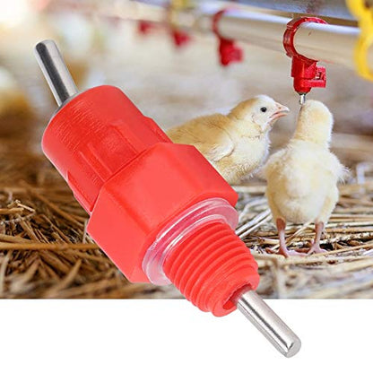 Poultry Water Feeder Nipple Drinker, 50 Pack, Plastic and 304 Stainless Steel, 360-Degree, Automatic, for Chicken, Duck, Geese
