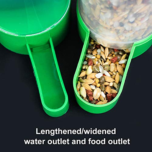 Bird Feeder, Bird Water Dispenser for Cage, 2PCS Automatic Bird Water Feeder with 1PCS Food Feeder for Cage Pet Parrot Budgie Lovebirds Cockatiel Automatic Bird Feeder (2pcs 60ml + 1pcs 150ml) - size: 2pcs 60ml + 1pcs 150ml