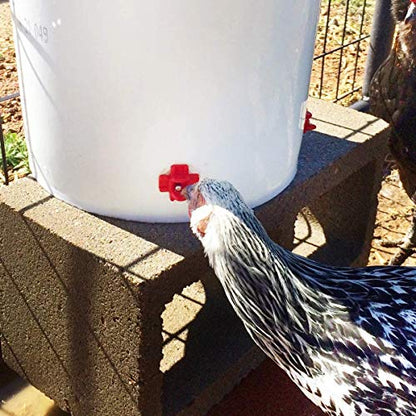 40 Pack Chicken Waterer Nipples - Easy Install Leakproof Poultry Watering System for Chicken Coop, Quail Duck Water Feeder Nipples with Drill Bits