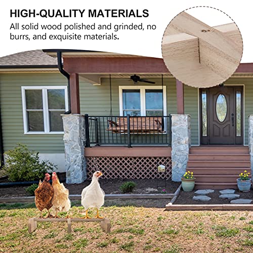 balacoo Roosting Wooden Chicken Stand-Chicken Perch Wooden Roosting Bar Brooder Ladder? Toys for Coop, Brooder, Chicks- Perch Outdoor Toys