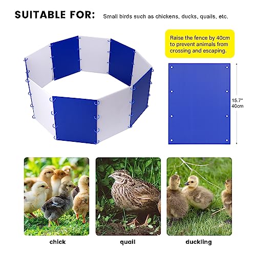 Chick Starter Kit Chicken Brooder Box for 15 Ducks Chicks Portable Coop & Chicken Cage Dog Playpen Panels for Small Animal