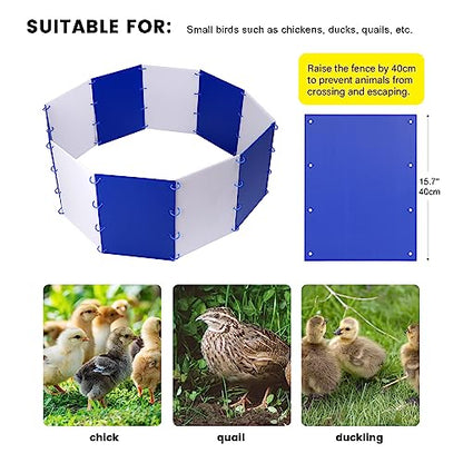 Chick Starter Kit Chicken Brooder Box for 15 Ducks Chicks Portable Coop & Chicken Cage Dog Playpen Panels for Small Animal