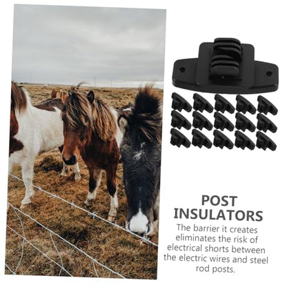 POPETPOP 50Pcs Fencing Insulators for Electric Fence Durable Portable Post Insulators for Livestock Safety High Strength Excellent Insulation Farm Accessorieshh