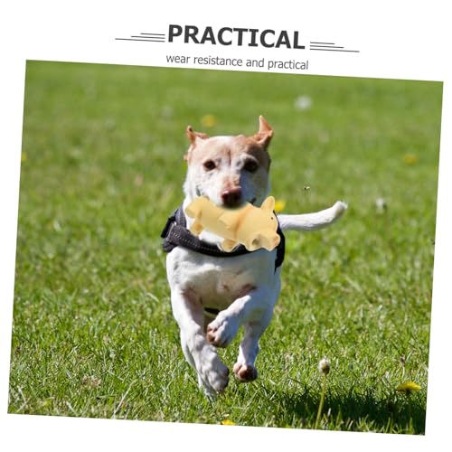 ibasenice Dog Chew Toy Cartoon Pig Molar Toy for Indoor Play Biting Resistant Squeaky Easy to Clean for Dogs