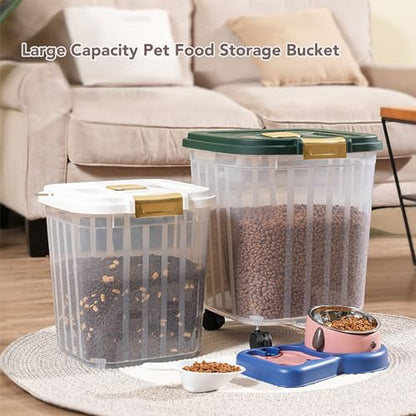 Yosoo 5KG Rice Storage Container, Sealed Bin with Lid, Pet Food Flour Grain, White, 2 counts, PP Material, for Kitchen, Pantry Organization (03) - color: 03