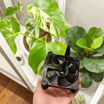 Adjustable Fan Grill Mount Bracket, Compatible with Popular Greenhouse Cabinets Like Milsbo and AC Infinity Fans, Secure Clip for Enhanced Ventilation (120mm Fan Mount- White)