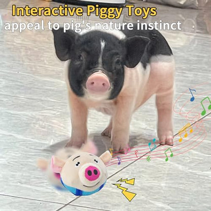 Interactive Toy for Mini Pig - Pigs Toy, Bouncing Toy Ball with Music and Recording for Mini Pigs, Pet Pig Supplies, Moving Ball Chew Toys for Pig to Keep Them Busy for Boredom