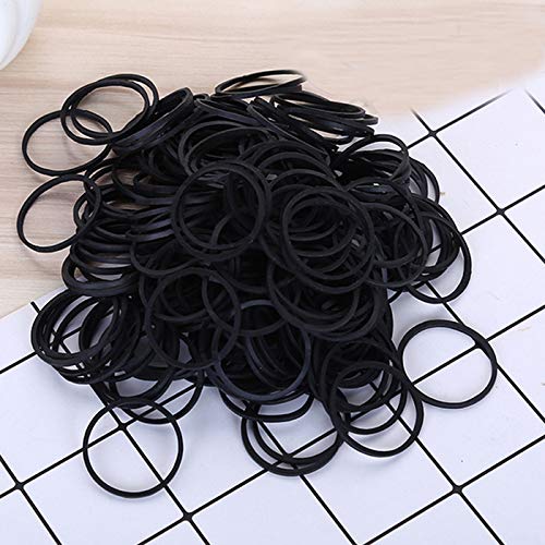 AMUU Rubber Bands size10 Black 1inch 500pcs Small Rubber Bands | Rubber Band for Office Supplies School Home Strong Elastic Band - color: Black-500pcs