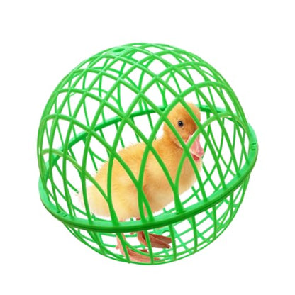 7.8" Ball-Shaped Movable Pigeon Chick Coop, Little Rabbit Duck Guinea Pig Safe Walking Net,Preventing Dog Bites, Predation by Eagles Wolves Cats Eagles, Pet Safety Cage - color: Green
