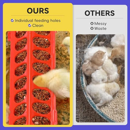 Pawaboo Chick Brooder Box for Chick Starter Kit, Brooder Pen/Chicken Supplies Brooders Box with Chicks Perch Brooding Up to 15 Chicks, Duck and Quail, Green + Red + Wood Color - color: Z-Green + Red + Wood Color