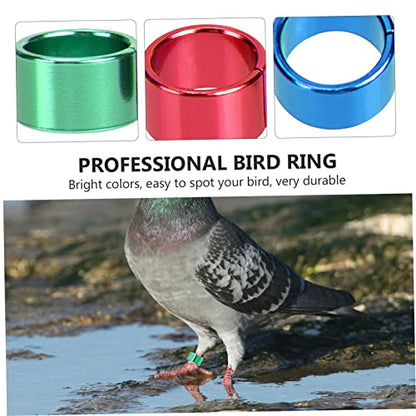 GALPADA 18pcs Pigeon Foot Rings Durable Identification Bands for Pigeons Parakeets and Cockatiels Reusable and Easy to Apply Bird Leg Bands for Poultry Identification Random Color
