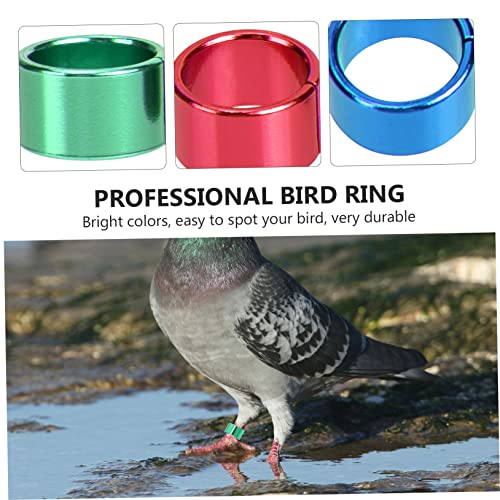 BESPORTBLE Easy to Use Bird Leg Bands 18pcs Pigeon Racing Rings Aluminum Bird Leg Bands for Identification Random Color