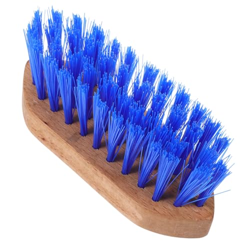 Horse Grooming Brush Horse Hair Comb Stiff Bristle Cleaning Brush 15.5 X 5.5 Cm Blue and Stable Use