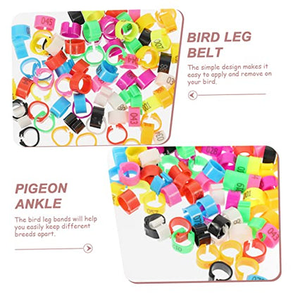 MERRYHAPY 100pcs Professional Pigeon Foot Ring Chicken Leg Band Easy Identification Ring for Poultry Management