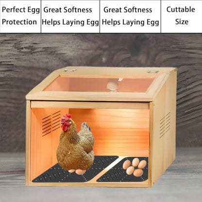 Durable Washable Chicken Nesting Pads for Coop - 12x12 Inch Reusable Nest Box Mats, 6PCS Soft Plastic Liners for Egg Laying Hens - Easy Clean, Leakproof, Premium Quality