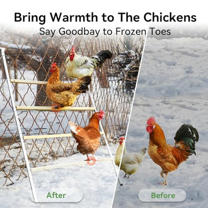 PETSFIT Square Chicken Roosting Perch, Perfect for Backyard Poultry, Chickens Perch for Coop, Easy to Assemble&Clean, Farm Chicken Toys (55" L x 40" W) - size: 55.0"L x 40.0"W x 2.5"H