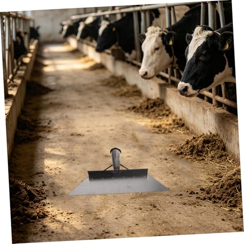 Totority Heavy Duty Manganese Steel Dung Scraper Shovel for Barn Stall Cleaning, 32cm Metal Farm Manure Scraper Tool for Livestock Waste Removal and Poultry Manure Cleaning