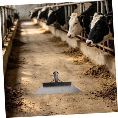 Totority Heavy Duty Manganese Steel Dung Scraper Shovel for Barn Stall Cleaning, 32cm Metal Farm Manure Scraper Tool for Livestock Waste Removal and Poultry Manure Cleaning
