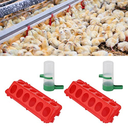 2Set Chick Water Feeder, Flip Top Chicken Feeder, Automatic Dish Dispenser for Baby Chick, Duck and Quail (M Waterer 90ML) - size: M Waterer 90ML