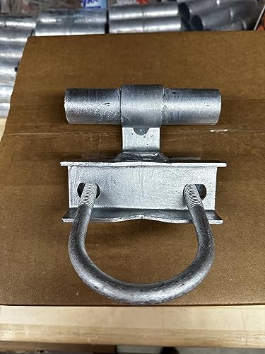 Ozark Fence & Supply - Chain Link Fence Rolling Sliding Gate Track Bracket - Galvanized Steel - 1-7/8" to 2-7/8" Rail - Rolling or Sliding Gate (Pack of 2) - size: 2 Pack