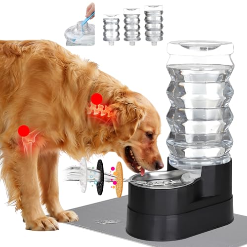 RIZZARI 9L Gravity Pet Water Dispenser with Filter for Large Dogs | Comfortable Elevated Design,Cleaner Drinking Surface,Busy Pet Owner Friendly,Indoor Everyday Use,Easy Daily Maintenance - color: Jet Black, size: 9L
