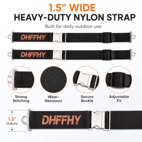 4PCS Heavy-Duty Bear Proof Trash Can Locks - Animal-Proof Lid Straps with Secure Buckle for 28-96 Gallon Outdoor Bins, Anti-Raccoon & Wildlife - size: 4PCS