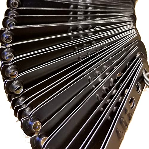 Pinnon Hatch Farms Leg Bands Custom Stamped Aluminum Chicken Poultry Duck Peacock Leg Rings Identification Tags (200, Black) - color: Black