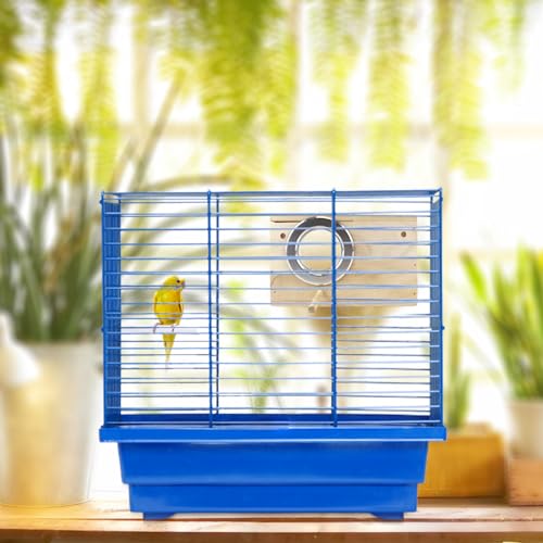 Parakeet Nesting Box - Visual Wooden Bird Nest Breeding Box - Bird Cage House with Perch for Lovebirds Cockatiel Budgie Finch Parrot