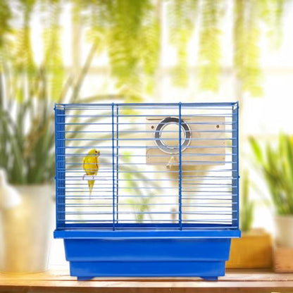 Parakeet Nesting Box - Visual Wooden Bird Nest Breeding Box - Bird Cage House with Perch for Lovebirds Cockatiel Budgie Finch Parrot