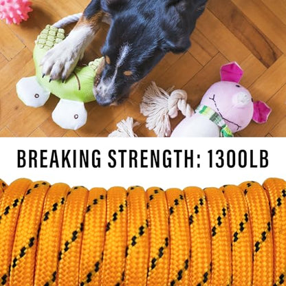 Diamond Braided Polypropylene Rope Nylon Rope Mix Thick Heavy Duty Ropes 1/2 inch 100ft High Strength Perfect for Clothesrope Camping Hiking and Other Outdoor Activities Orange 100ft - size: 1/2'' 100ft Orange