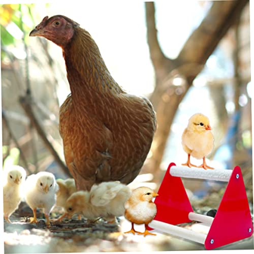 Chick Perch, 2PCS Safe Triangle Ladder for Parrot - Chicken Coop Accessory, Pet Toy, Baby Chicken Stand