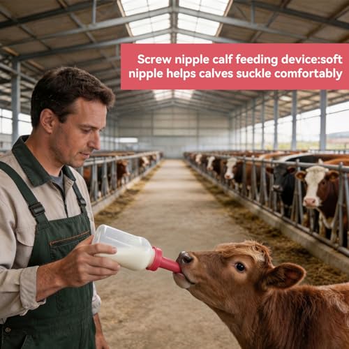 Calf Nipple Rubber, 5 PCS 10cm / 3.9in Soft Calf Feeding Bottle Nipple Farm Animal Feeding Supplies