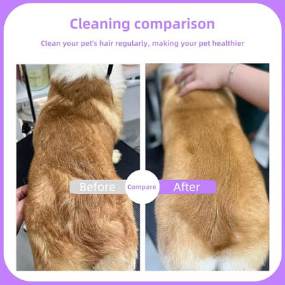 Pet Flea Comb for Dogs & Cats,Removes Tangles & Flea, Tear Stain Removal, Stainless Steel Metal Teeth, Non-slip & Anti-static Rubber Handle, Safe & Gentle Pet Grooming Comb - size: Pet Flea Comb