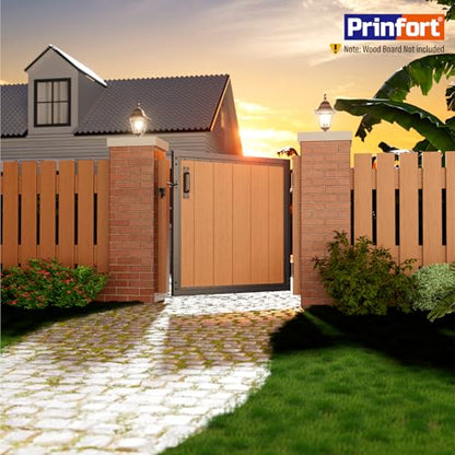 3x3FT (34.8"W X 35.4"H) 201 Stainless Steel Anti Sag Wooden Fence Gate Kit Heavy Duty Garden Gate Frame Hardware Kit Reinforcement (Left/Right Free-Installation) - size: W3xH3 FT