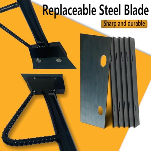 Black Color Heavy Duty Spring Steel Concrete Floor Scraper with 50" Long Length T-handle and Foot kick-Replaceable Steel Blade. (floor scraper)