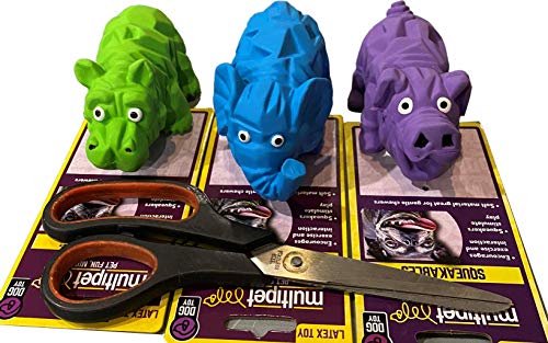 HDP Multipet Latex Squeaking MINI Toy Bundle Color:Origami Pack of 3 - color: Origami Pack of 3
