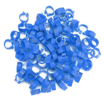 100PCS 8MM 001-100 Numbered Plastic Letter Pigeon Bird Leg Bands Rings, Bird Chicks Parrot Clip Rings Band (Deep Blue) - color: Deep Blue
