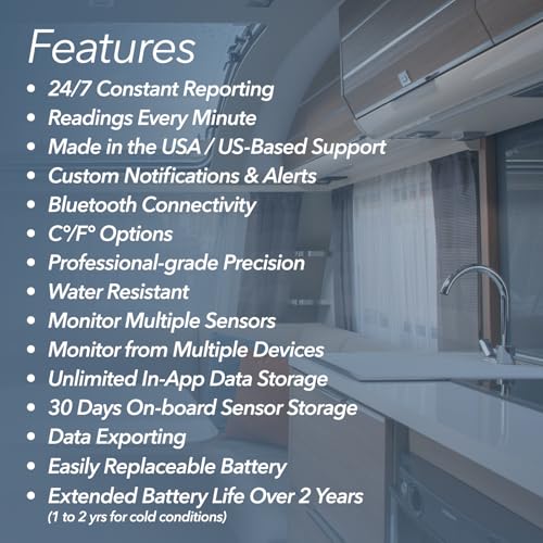 SensorPush HTP.xw Smart Temperature Sensor & Humidity Sensor - Thermometer, Barometer, & Hygrometer w/App Monitoring - Premium Heat Index, Barometric Pressure Gauge, Temperature and Humidity Monitor