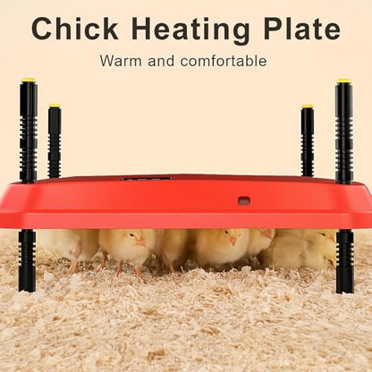 Adjustable 16x16 Brooder Heating Plate for Baby Chicks | Constant Efficient Warmth, Safe Energy-Saving, Easy to Assemble and Clean, Perfect for Chicken Brooding