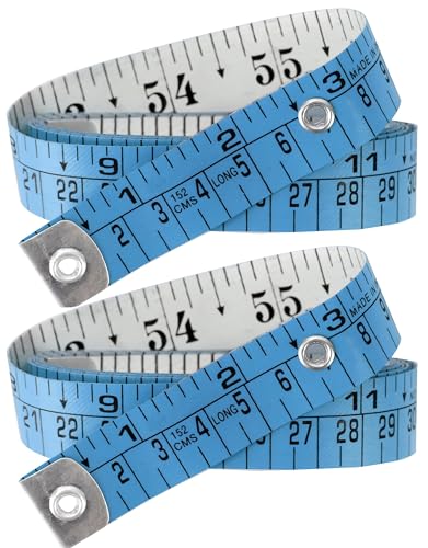 Raajsee Fabric Tape Measure Body Measuring Tape, Soft Fabric Measuring Tape for Sewing Cloth & Weight Loss Medical Body Measurement Nursing Craft 60 inch/150 cm - color: Blue